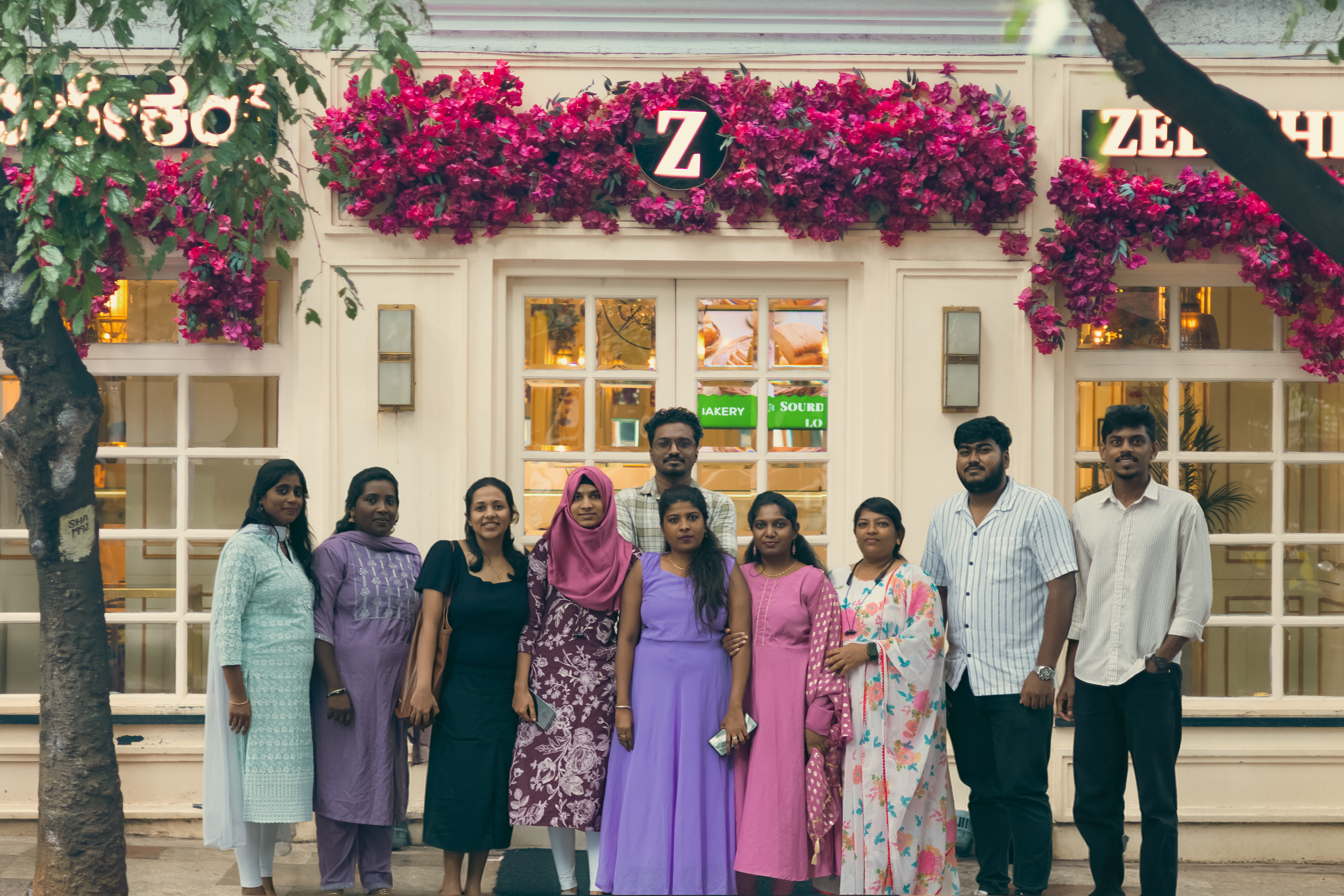 Founder with colorful balloons